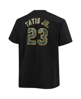 Men's Fanatics Fernando Tatis Jr. Black San Diego Padres Big and Tall Wordmark Name Number T-shirt