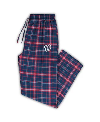 Men's Concepts Sport Navy, Red Washington Nationals Big and Tall Team Flannel Pants