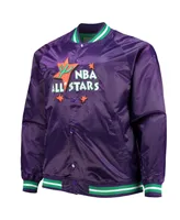 Men's Mitchell & Ness Big and Tall Nba All-Star Game Hardwood Classics Satin Full-Snap Jacket