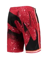 Men's Mitchell & Ness Red Miami Heat Hardwood Classics 1996 Hyper Hoops Swingman Shorts