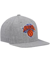 Men's Mitchell & Ness Heathered Gray New York Knicks 2.0 Snapback Hat