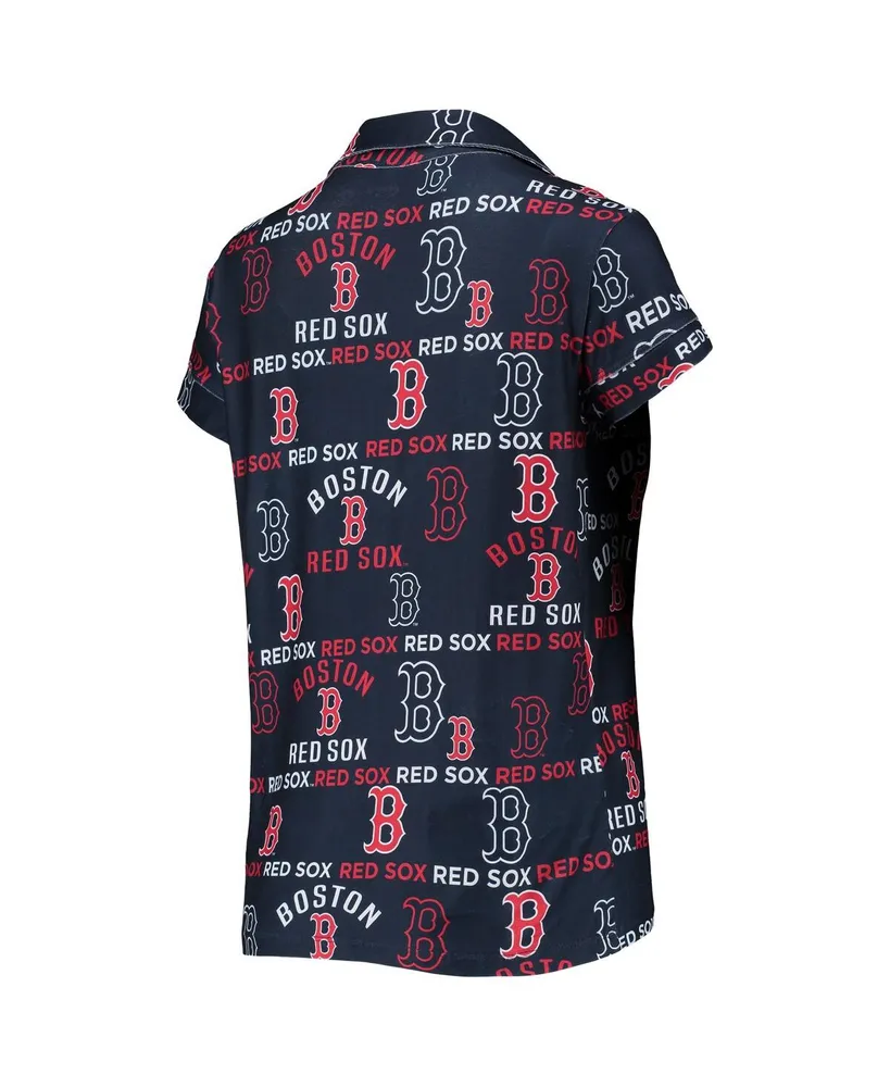 Women's Concepts Sport Navy Boston Red Sox Flagship Allover Print Top and Shorts Sleep Set