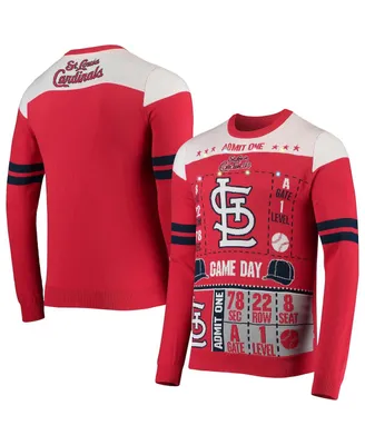 Men's Foco Red St. Louis Cardinals Ticket Light-Up Ugly Sweater