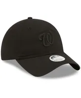 Women's New Era Washington Nationals Black on Black Core Classic Ii 9TWENTY Adjustable Hat