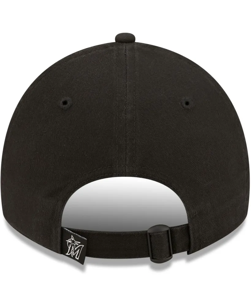 Women's New Era Miami Marlins Black on Black Core Classic Ii 9TWENTY Adjustable Hat