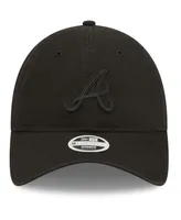 Women's New Era Atlanta Braves Black on Black Core Classic Ii 9TWENTY Adjustable Hat