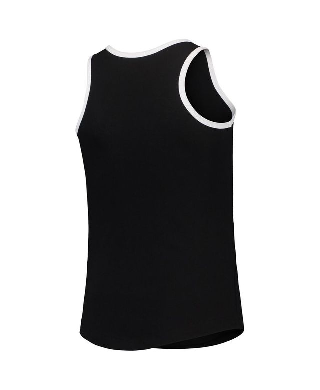 Big Girls New Era Black Chicago White Sox Henley Tank Top