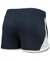 Women's New Era Navy Tampa Bay Rays Stretch French Terry Shorts