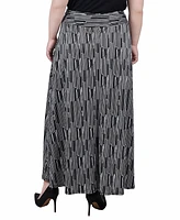 Ny Collection Plus Size Maxi with Sash Waist Tie Skirt