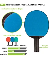 Champion Sports Face Table Tennis Paddle, Set of 3