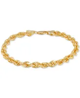 Men's Glitter Rope Bracelet in 10k Gold