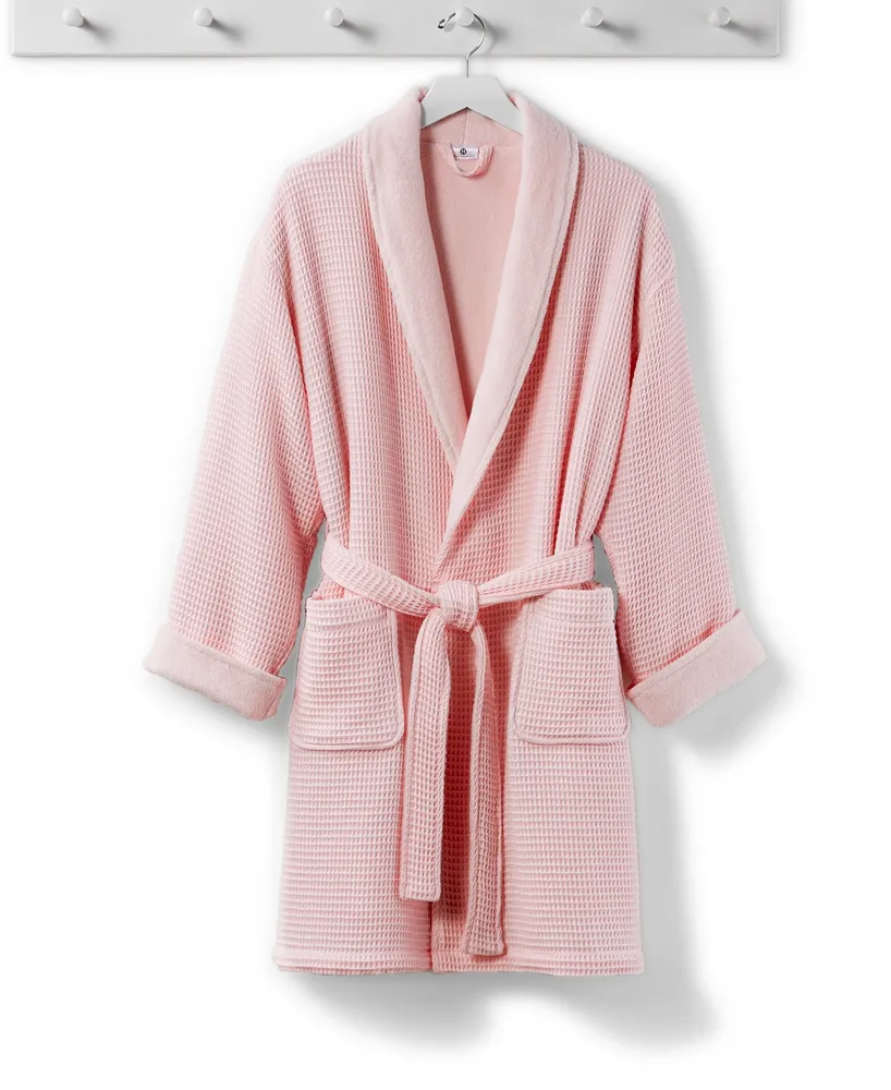Spa Essentials by Sleep Sense Waffle Knit Cozy Short Wrap Robe