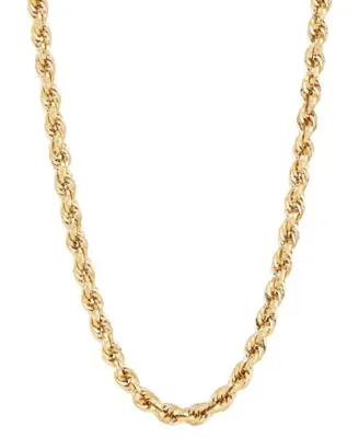 Evergreen Rope Chain Necklace Collection In 10k Gold Created For Macys
