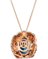 Le Vian Multi-Gemstone (7 ct. t.w.) & Nude Diamond (1/10 ct. t.w.) Floral 20" Adjustable Pendant Necklace in 14k Rose Gold