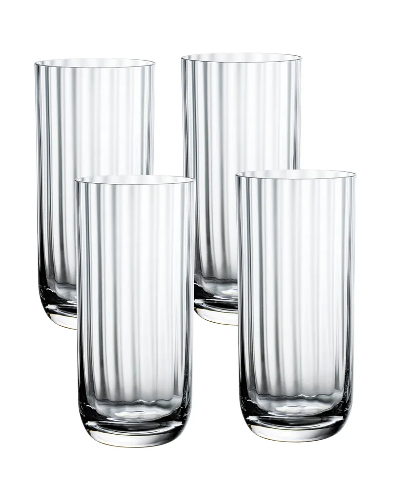 Villeroy & Boch Dressed Up 4-Piece Glass Tumbler Set Assorted