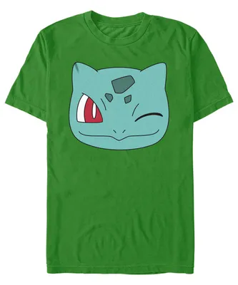 Men's Pokemon Bulbasaur Face Short Sleeve T-shirt