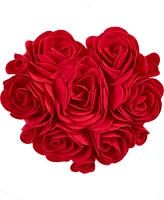 Saro Lifestyle Felt Heart Design Decorative Pillow, 13" x