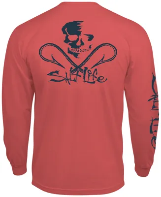 Salt Life Men's Skull & Hooks Logo Graphic Long-Sleeve T-Shirt