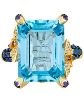 Le Vian Crazy Collection Multi-Gemstone (12-7/8 ct. t.w.) & Vanilla Diamond (1/5 ct. t.w.) Statement Ring in 14k Gold