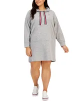 Tommy Hilfiger Plus Ottoman Hoodie Dress