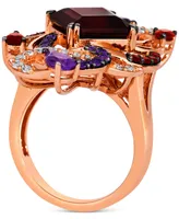 Le Vian Crazy Collection Multi-Gemstone Swirling Statement Ring (8-1/4 ct. t.w.) in 14k Rose Gold