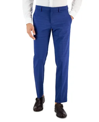 Perry Ellis Portfolio Men's Slim-Fit Tonal Check Dress Pants