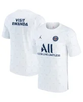 Men's Jordan White Paris Saint-Germain 2021/2022 Pre-Match Performance Top