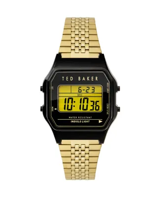 Ted Baker Unisex Ted 80's Gold-Tone Stainless Steel Bracelet Watch 35.5mm - Gold