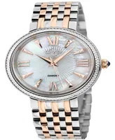 Gevril Women's Genoa Swiss Quartz Two-Tone Stainless Steel Bracelet Watch 36mm - Silver