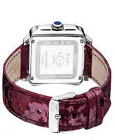 Gevril Women's Bari Tortoise Swiss Quartz Italian Red Leather Strap Watch 34mm