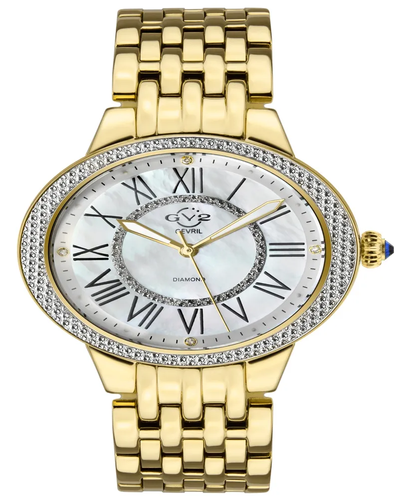 Gevril Women's Astor Ii Swiss Quartz -Tone Stainless Steel Bracelet Watch 38mm