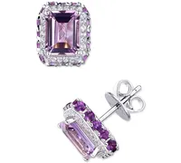 Amethyst (2 ct. t.w.) & White Topaz (1/5 Stud Earrings Sterling Silver (Also Citrine/Garnet Sky Blue Topaz)