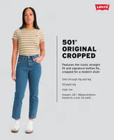 Levi's 501 Cropped Straight-Leg High Rise Jeans