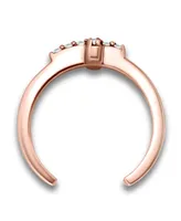 Giani Bernini Cubic Zirconia Cross 18K Rose Gold Over Silver Toe Ring