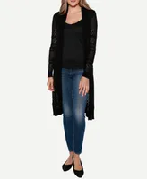 Belldini Pointelle-Stitch Duster Cardigan