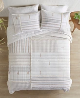 Closeout! Ink+Ivy Salar Blocked Stripes 3-Pc. Quilt Set, King/California King