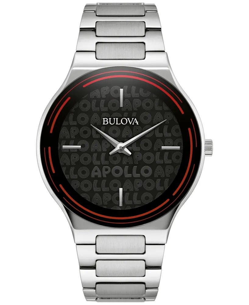 Bulova x Apollo Men's Stainless Steel Bracelet Watch 43mm - Special Edition - Silver