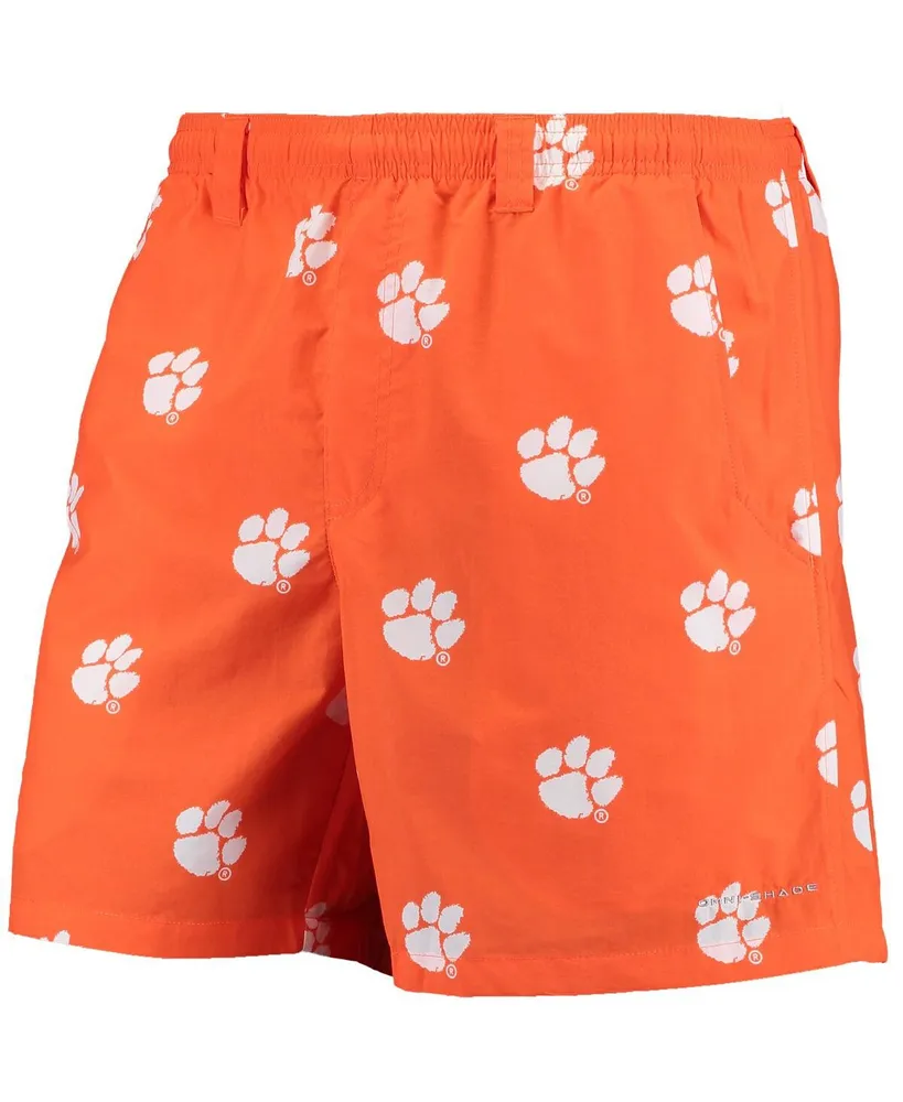 Men's Columbia Orange Clemson Tigers Pfg Backcast Ii 6" Omni-Shade Hybrid Shorts