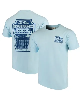 Men's Light Blue Ole Miss Rebels Comfort Colors Campus Icon T-shirt