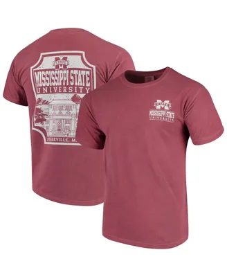 Men's Maroon Mississippi State Bulldogs Comfort Colors Campus Icon T-shirt
