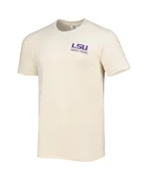 Men's Cream Lsu Tigers Landscape Shield Comfort Colors T-shirt