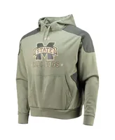 Men's adidas Olive Mississippi State Bulldogs Military-Inspired Appreciation Salute To Service Aeroready Pullover Hoodie