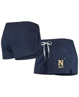 Women's Under Armour Heathered Navy Navy Midshipmen Performance Cotton Shorts