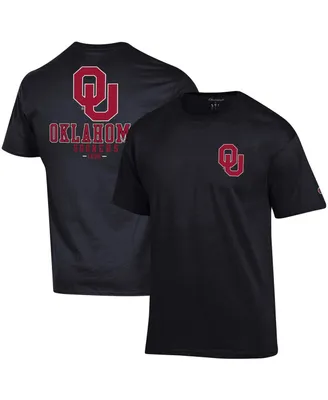 Men's Champion Black Oklahoma Sooners Stack 2-Hit T-shirt