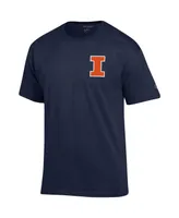 Men's Champion Navy Illinois Fighting Illini Stack 2-Hit T-shirt