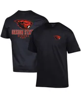 Men's Champion Black Oregon State Beavers Stack 2-Hit T-shirt