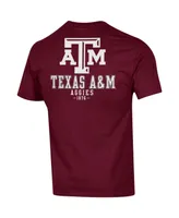 Men's Champion Maroon Texas A&M Aggies Stack 2-Hit T-shirt