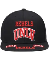 Men's Mitchell & Ness Black Unlv Rebels Front Loaded Snapback Hat