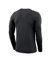 Men's Nike Black Stanford Cardinal School Logo Legend Performance Long Sleeve T-shirt