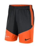 Men's Nike Black and Orange Oklahoma State Cowboys Team Performance Knit Shorts